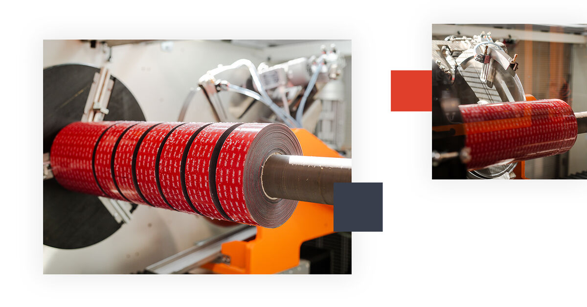 Cutting of logrolls - Cutting of adhesive tapes in a roll